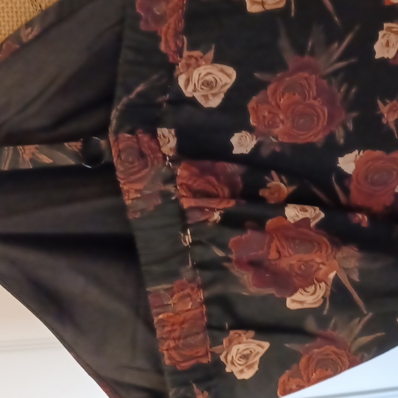 NWT Hot topic,Dark floral Retro dress with pockets 2x elastic waist in back - Picture 6 of 16